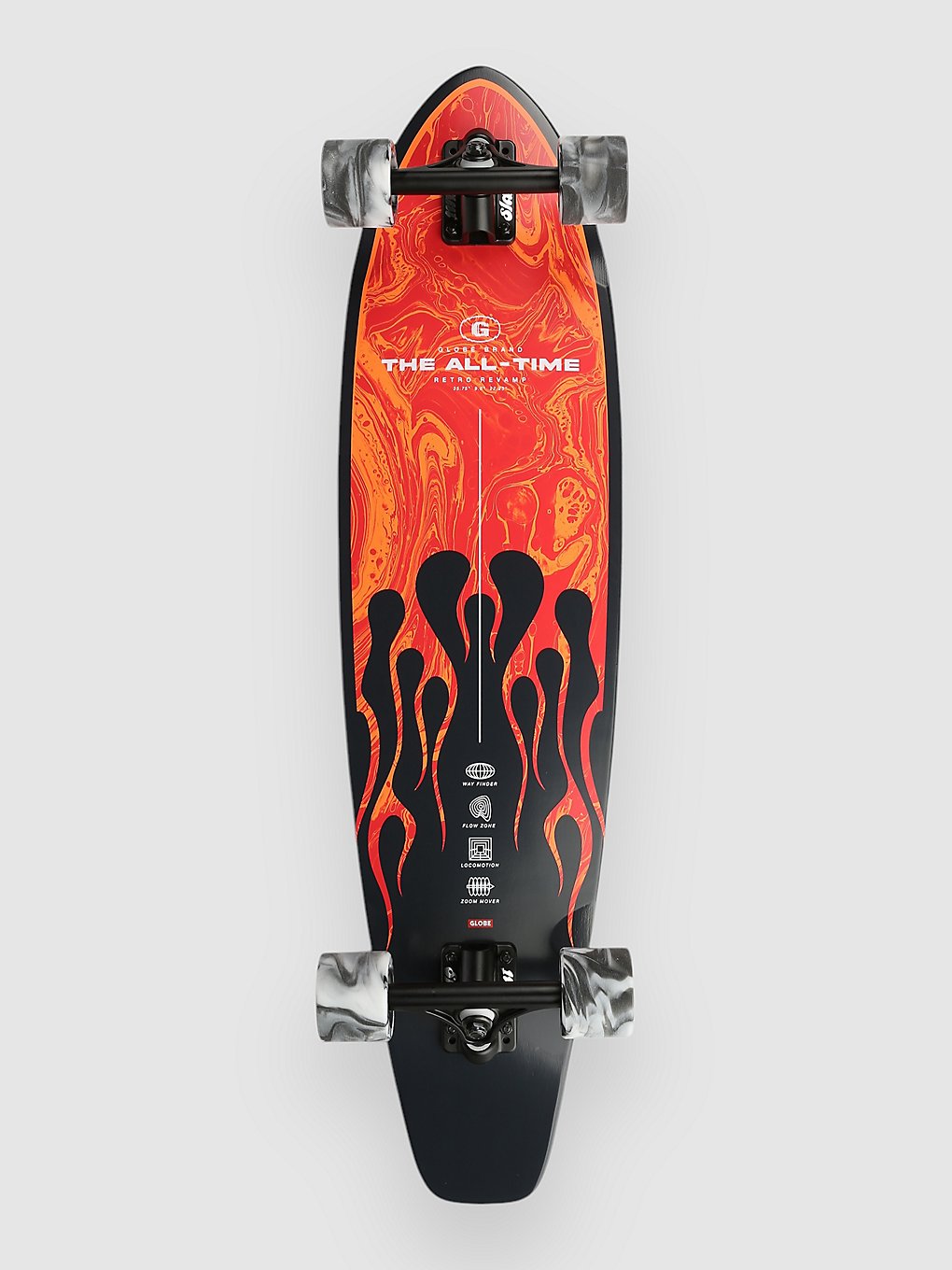 Globe The All-Time 9.0" X 35.875" Complete red flames